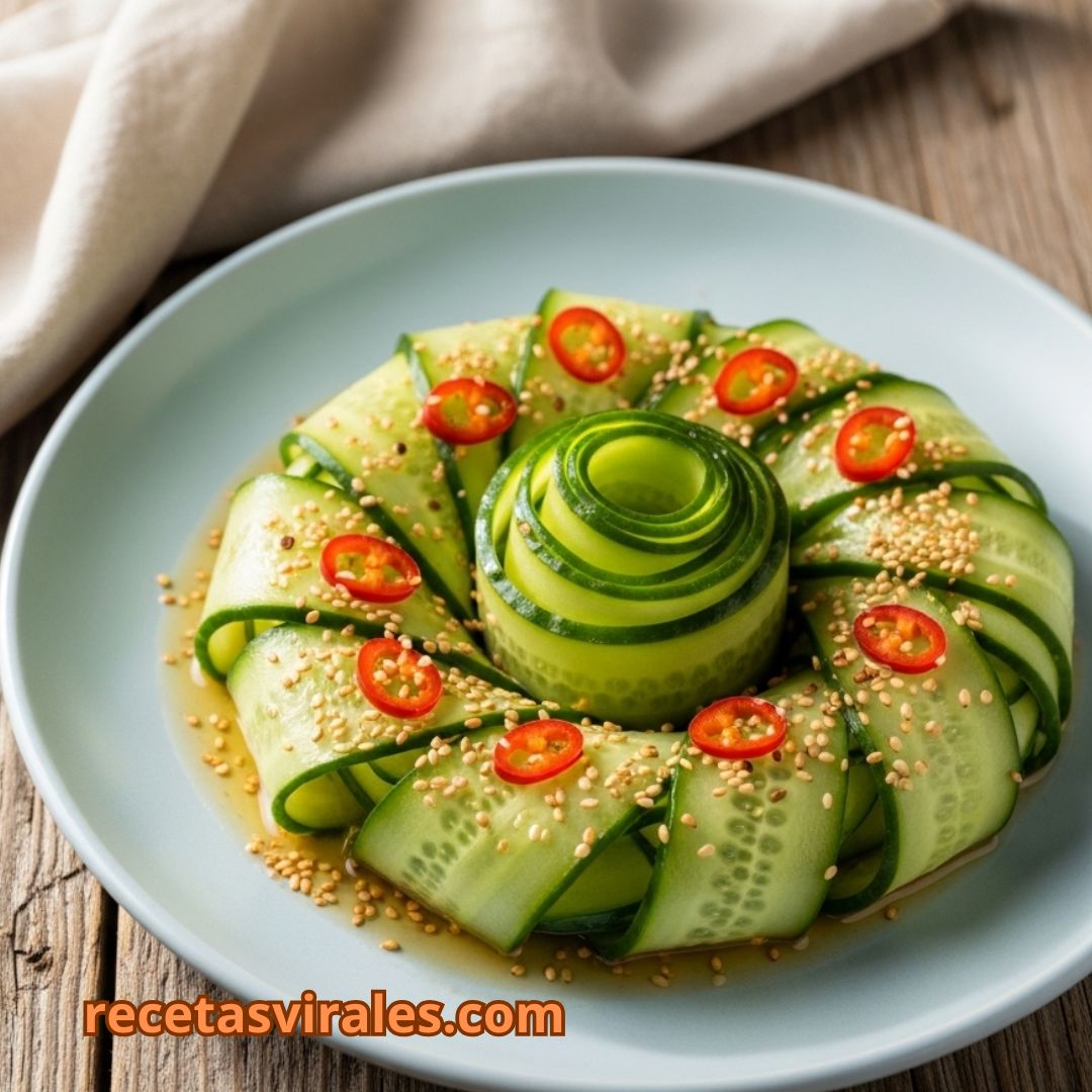 Ensalada de pepino en espiral