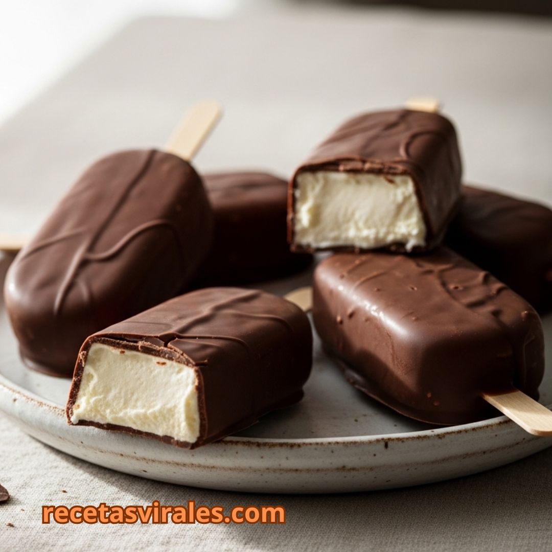 Helado casero tipo magnum