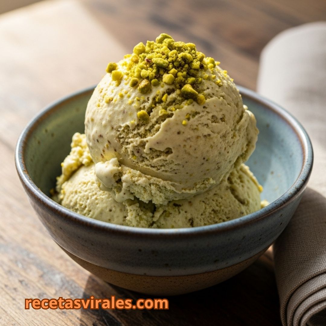 Receta del Helado viral de pistacho