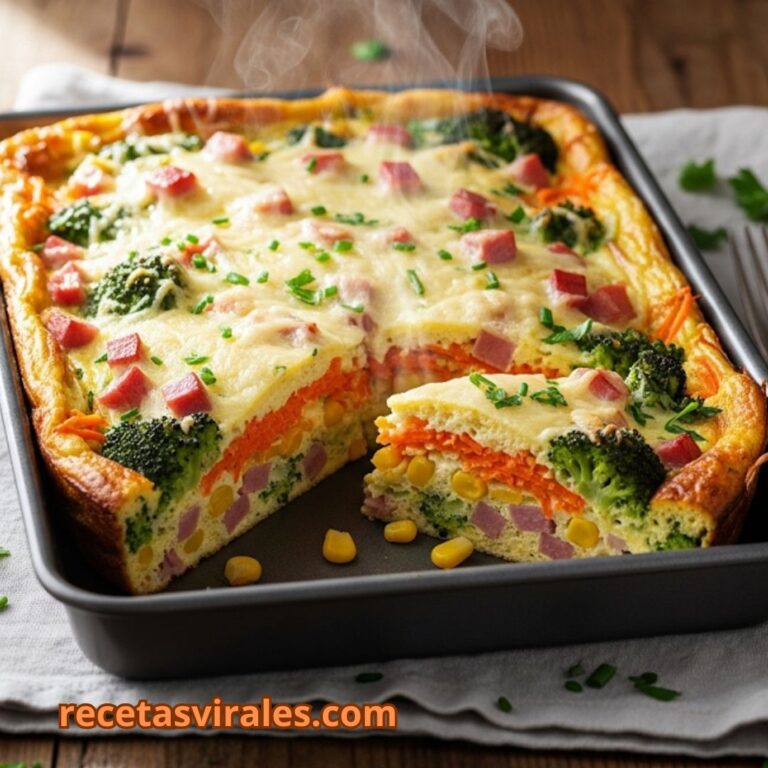 Receta de pastel de verduras y jamón