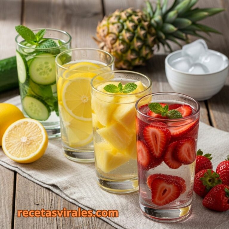 Agua de sabores refrescantes