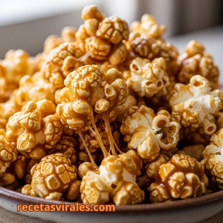 Palomitas de maíz con caramelo caseras