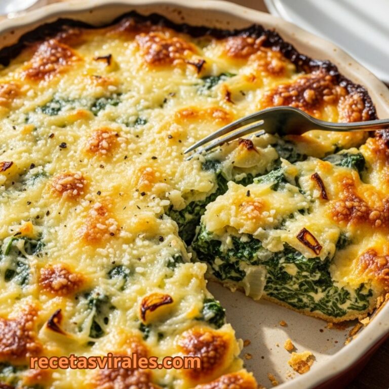 Receta de pastel de espinacas gratinado