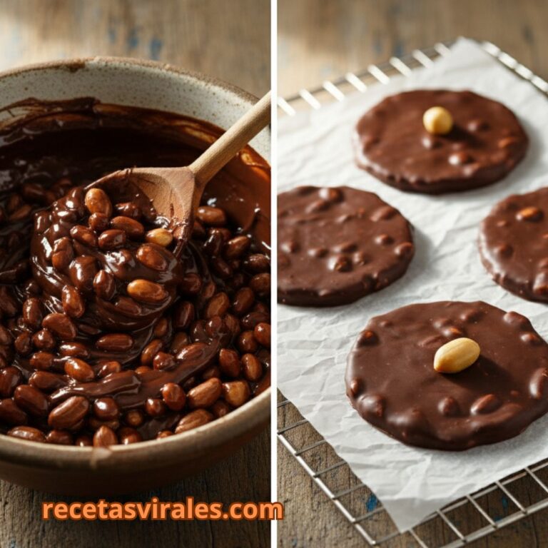 Tortas de chocolate y cacahuete