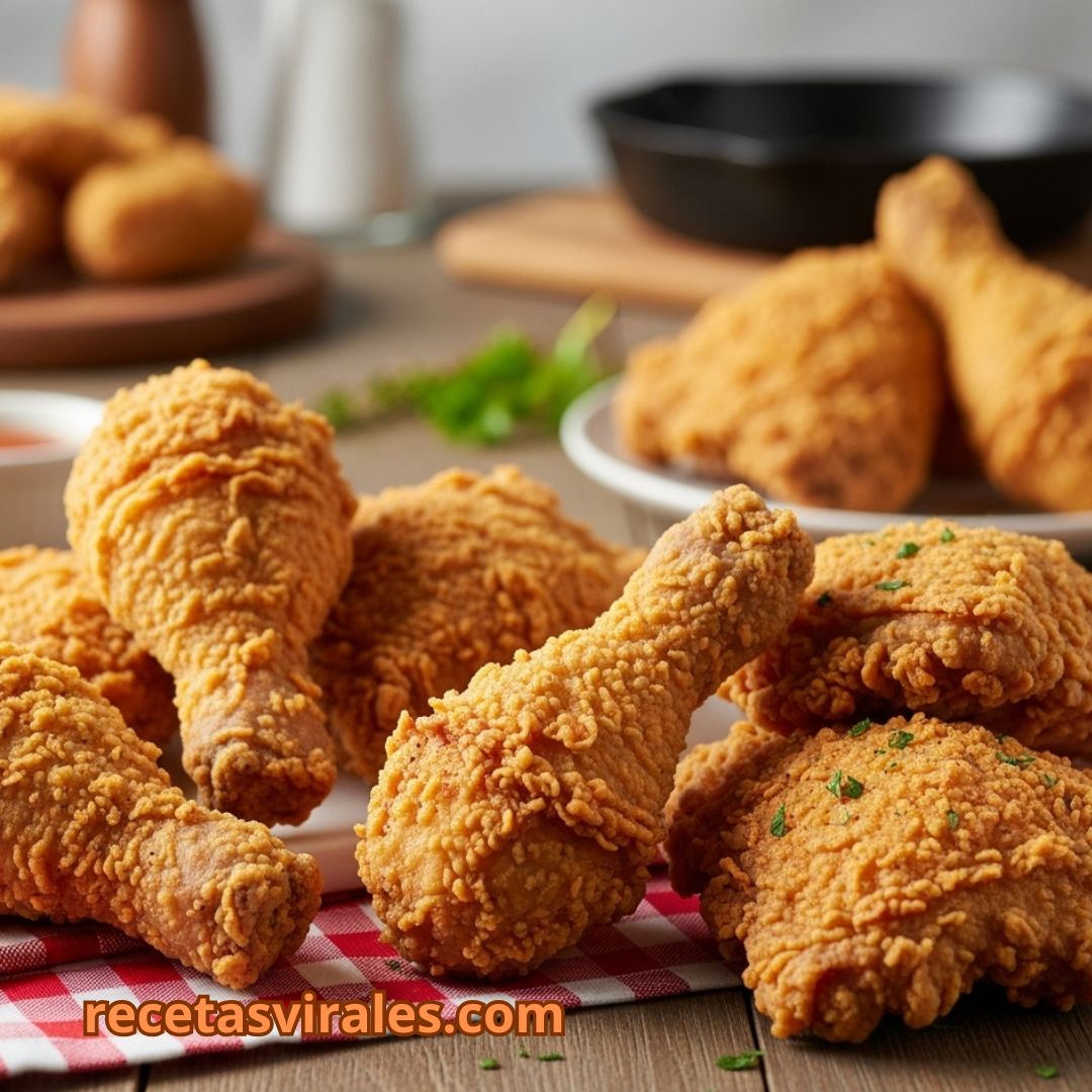Receta de Pollo frito Kentucky crujiente