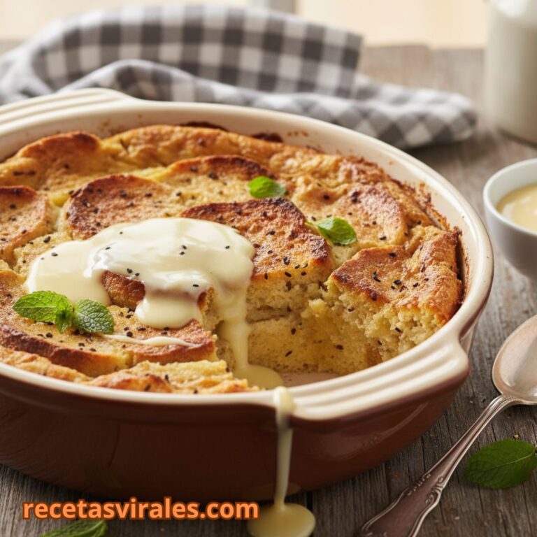 Receta de Pudin de pan y vainilla casero