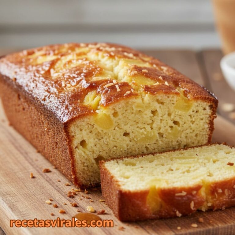 Receta de bizcocho de piña y coco