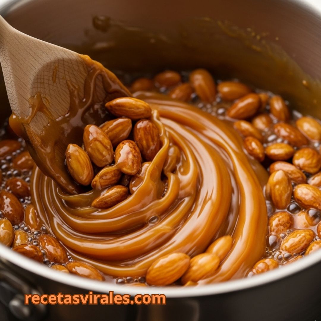 Laminas de almendra con caramelo