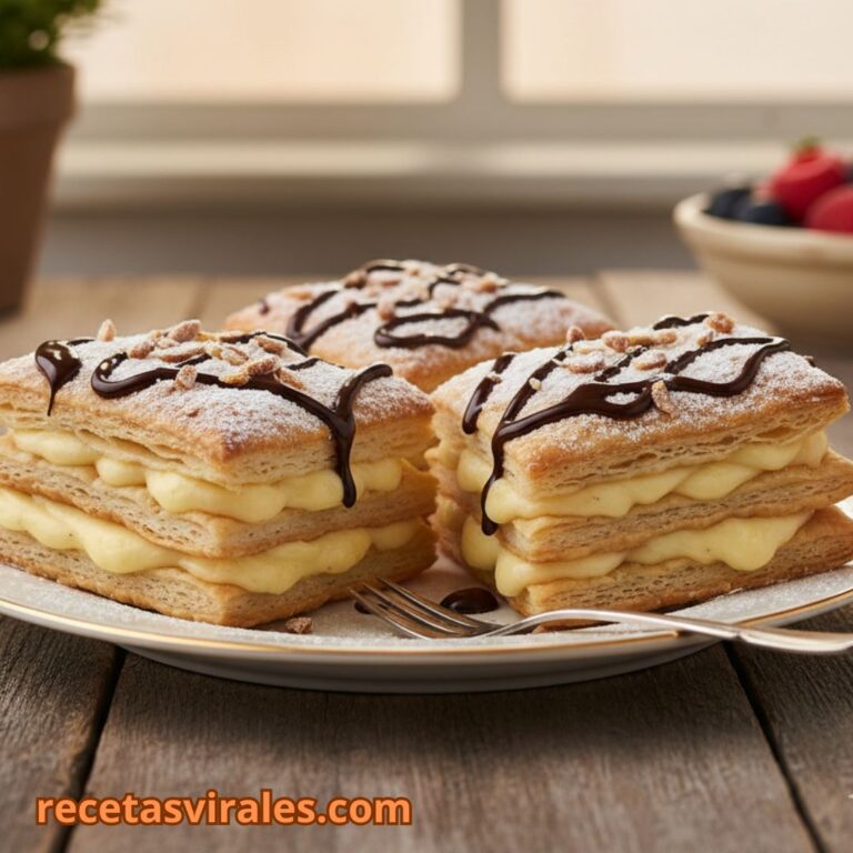 Receta de milhojas de crema pastelera