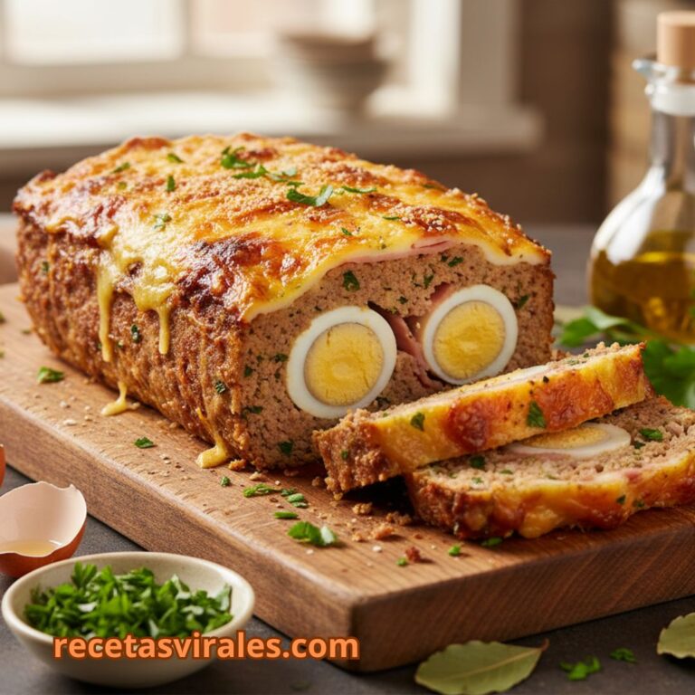Receta de rollo de carne gratinado