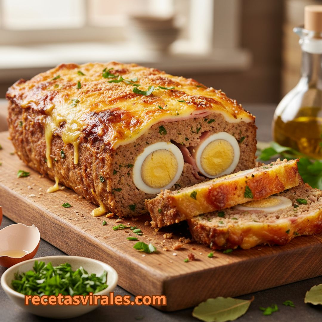 Receta de rollo de carne gratinado