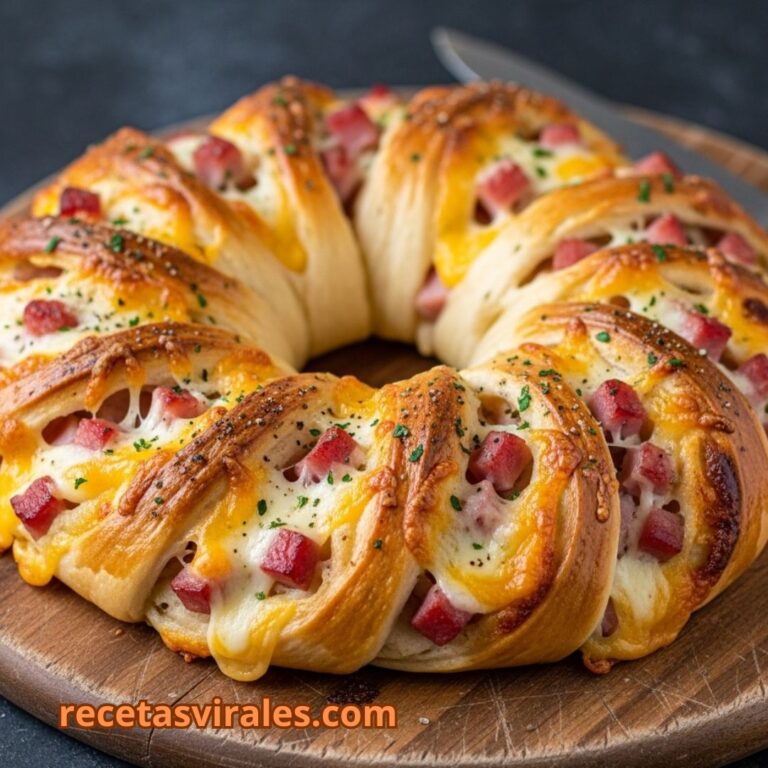 Rosca de jamón y queso