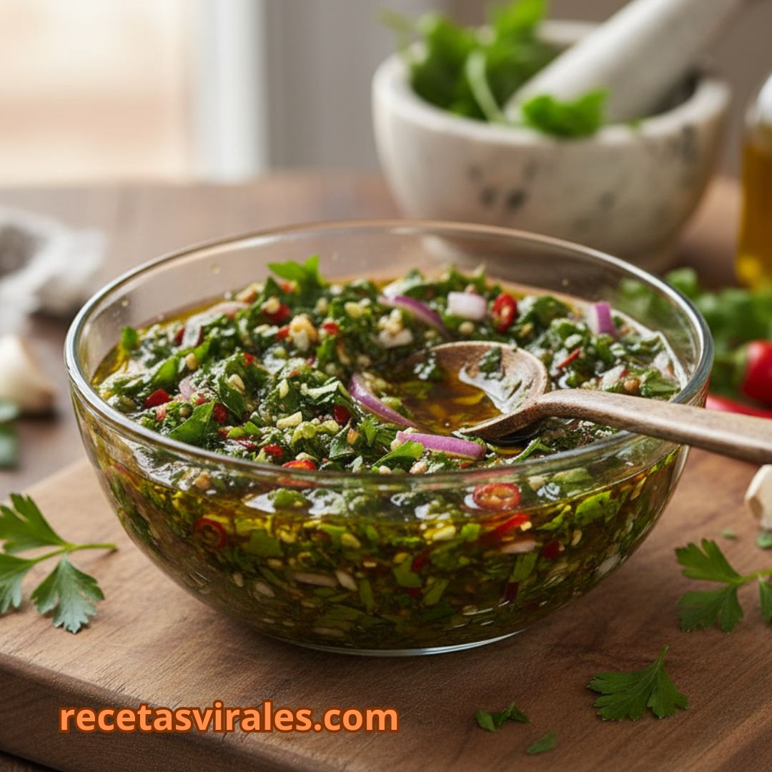 Receta de salsa chimichurri casera