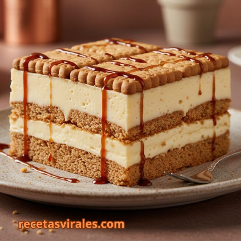 Receta de tarta de galletas y flan