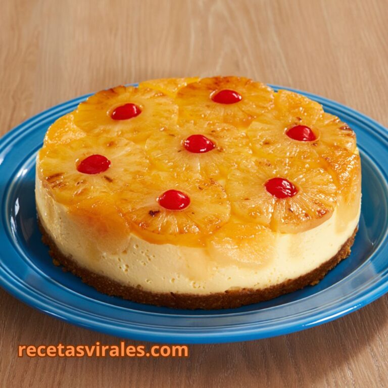 Receta de tarta de queso y piña