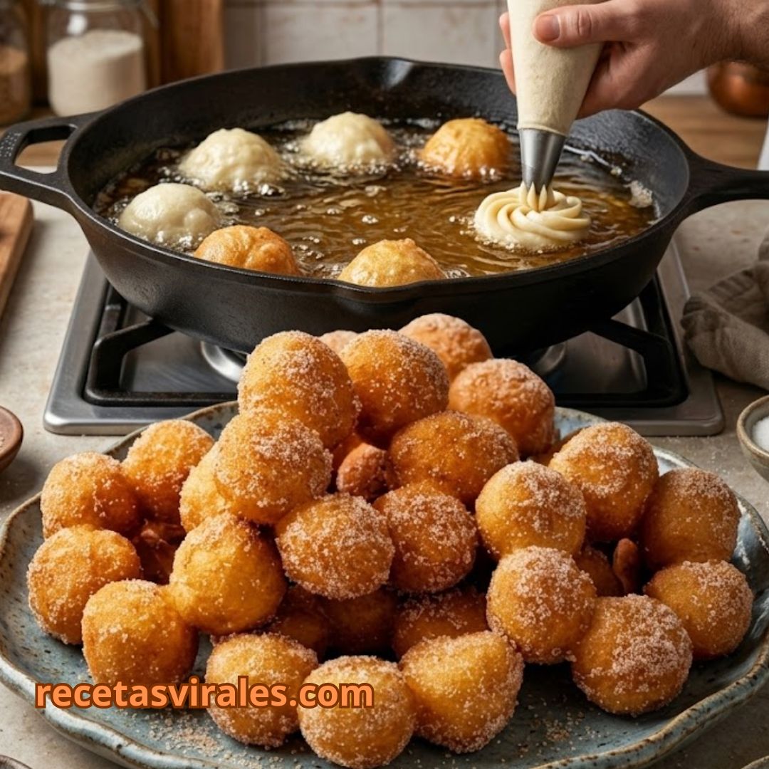 Buñuelos de viento receta tradicional que se ha hecho viral