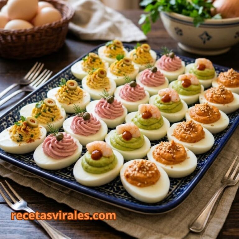 Huevos rellenos variados receta para sorprender y triunfar