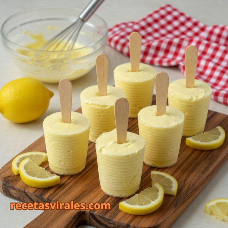 Polos de limón cremosos caseros fáciles y refrescantes